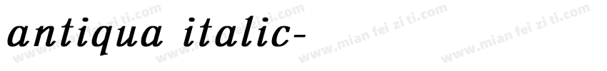 antiqua italic字体转换
